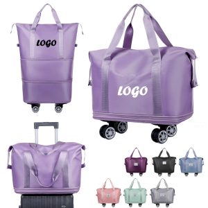 Collapsible Wheeled Travel Tote Bag - Expandable Luggage