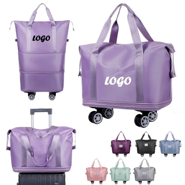 Collapsible Wheeled Travel Tote Bag - Expandable Luggage