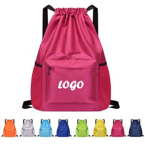 Water-Resistant Drawstring Sports Backpack with Durable Straps