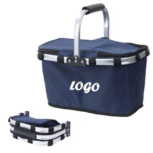 Collapsible Insulated Picnic Basket with Aluminum Frame