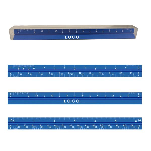 6-Inch Aluminum Triangular Scale Ruler for Architects and Engineers