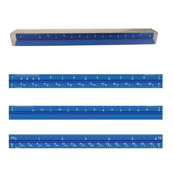 6-Inch Aluminum Triangular Scale Ruler for Architects and Engineers - Image 2