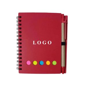 5.5" Spiral Notebook with Pen, Sticky Notes, and Page Markers
