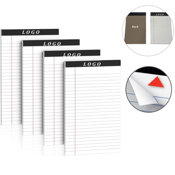 40 Sheets 80GSM Wide Ruled Notepads with Staples for Office Use