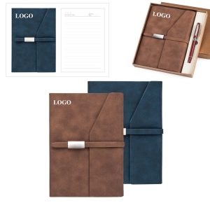Elegant PU Leather Journal Set with Pen and Gift Box