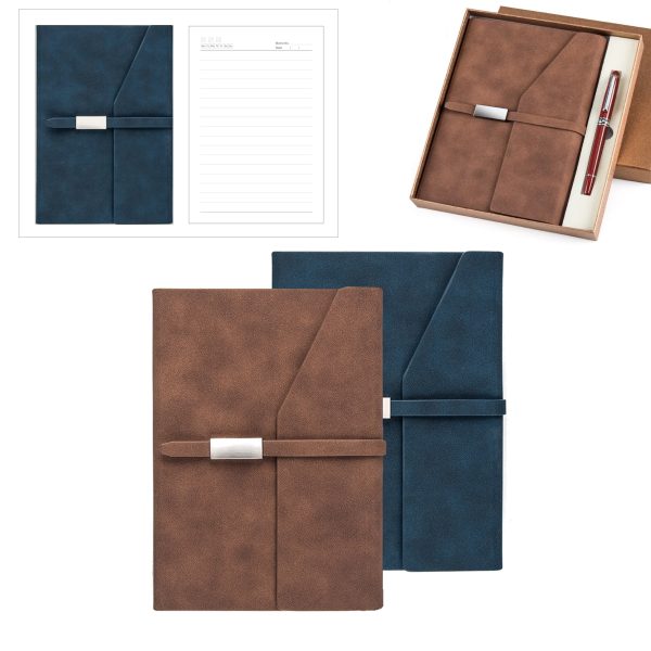 Elegant PU Leather Journal Set with Pen and Gift Box - Image 2
