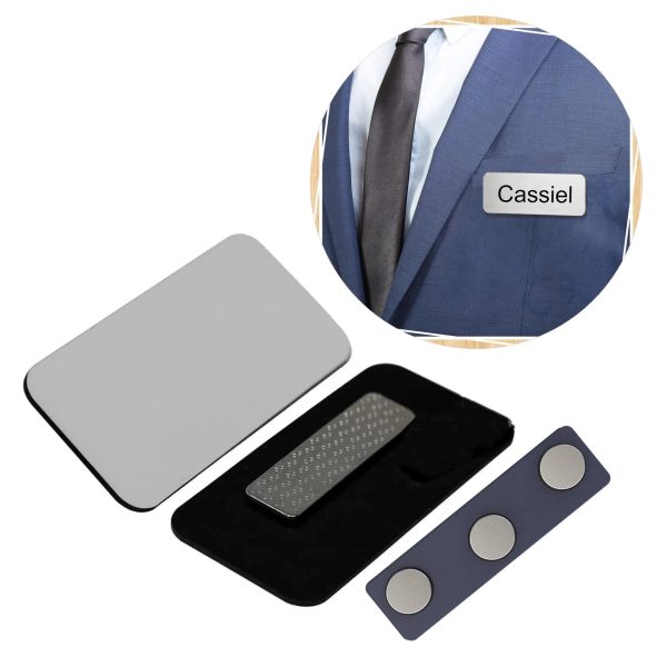 Durable Stainless Steel Name Tag Holder with Strong Magnets - Image 2